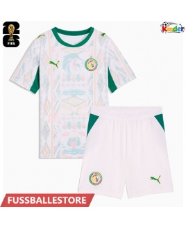 Günstige Senegal Heimtrikotsatz Kinder WM 2026 Kurzarm (+ Kurze Hosen)